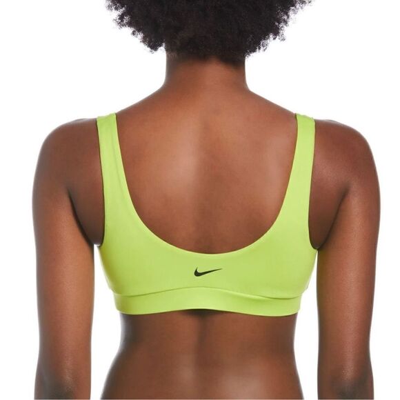 Nike Women's XLARGE Logo Scoop Neck Bikini Top in Lime Green - Picture 9 of 10